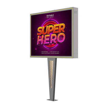 Gepersonaliseerd hoogwaardig ontwerp IP65 waterdicht p6 8000nits staal reclame digitaal scherm outdoor led billboard